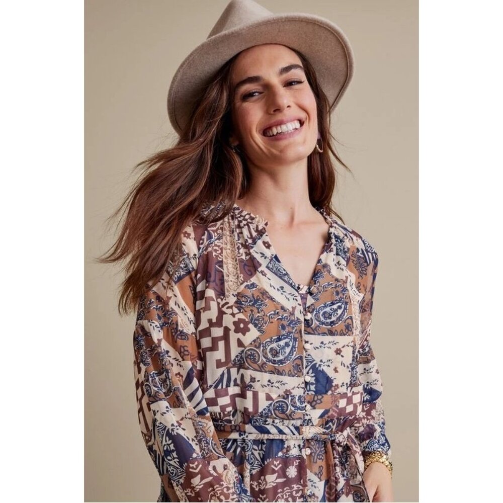 Soft Surroundings Hailey Patchwork Peasant Dress … - image 2